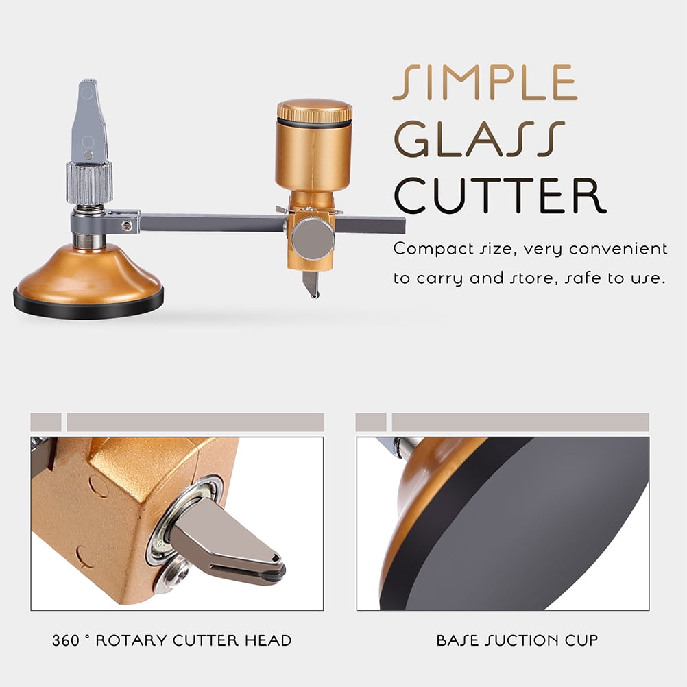 2-Pack Glass Cutter Tool with 40cm Adjustable Cup for Precise Tile and Circle Cutting