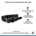 thumbnail image 4 of CTM  Braided Studded Dress Belt (Women), 4 of 4