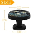 thumbnail image 4 of 4 Pcs Cabinet Handle Drawer Pulls Plants under the Stars Knobs with Screws Square Furniture Office Cabinet Knob Decoration, 4 of 7