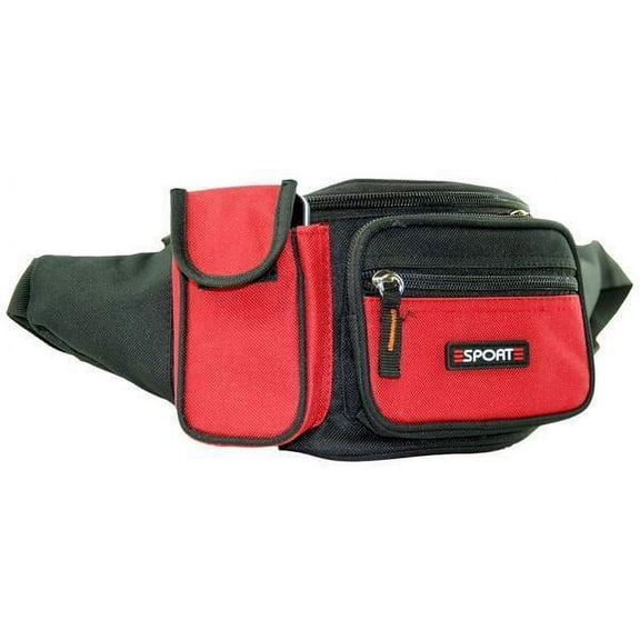 Unisex Nylon Fanny Pack Waist Bag with Cell Phone Pouch 92-0101 (C)