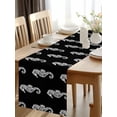 thumbnail image 3 of Burlap Table Runner 36 Inches Long, Vintage Summer Seahorse on Black Non-Slip Kitchen Table Runners for Dining Room Everyday Use Party Table Decorations Abstract Marine Life, 3 of 9