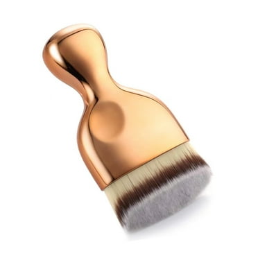 Angled Flat Foundation Brush High Density Face Body Kabuki Makeup Brush for Liquid Foundation Self Tanner Powder Cream Contour Buffing Stippling Blending Brushes