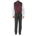 thumbnail image 6 of Mens Side Vent 3-piece Charcoal Cotton Modern Fit Suit DTI, 6 of 7
