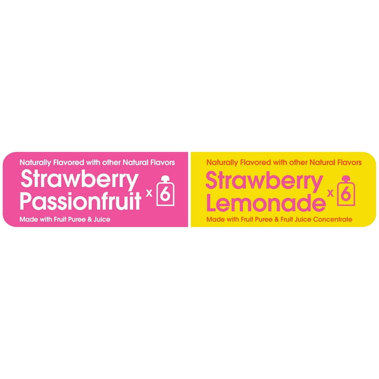 Great Value Strawberry Passionfruit and Strawberry Lemonade Fruit