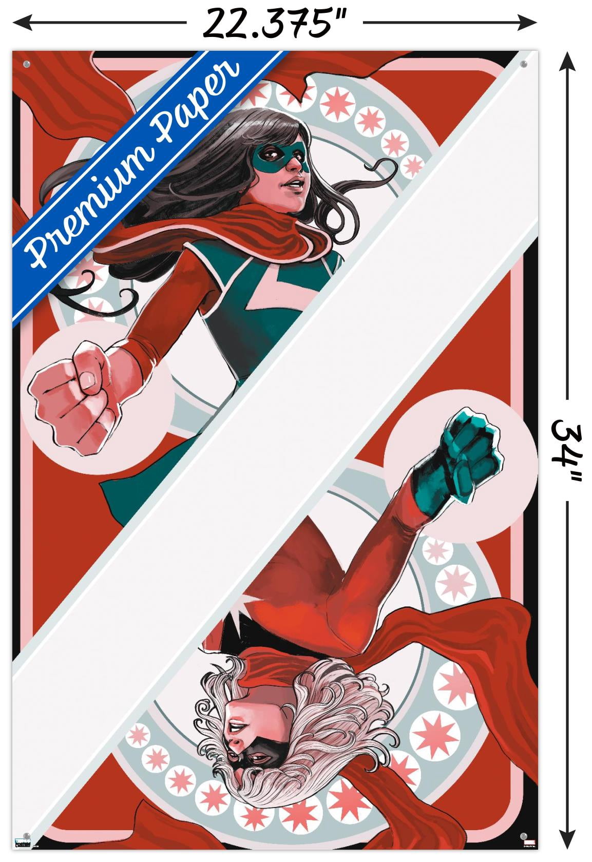 Marvel Comics - Ms. Marvel - Ms. Marvel & Ms. Marvel #1 Wall Poster with Pushpins, 22.375" x 34"