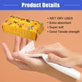 thumbnail image 5 of Vocoste Disposable Face Towel Wet and Dry Cotton Tissue Packaging Color Yellow Pack of 50pcs 7.87''x7.87'', 5 of 7