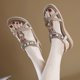 thumbnail image 4 of Zapatos Verano Sandalias Planas Cómodas Flores Diamantes Imitación Bohemias para Mujer, 4 of 9
