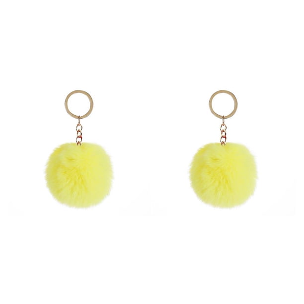 Yuarrent Fuzzy Ball Llavero Flexible Cómodo Encantador Llaveros Adorable Práctico Llaveros Mujeres para niños Adultos Ancianos Estudiantes Amarillo 6cm Amarillo 6cm 2piezas Yuarrent CBP389156