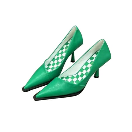 

Tenmix Womens Comfort Dress Pump Shoes Wedding Anti-Slip High Heel Fashion Stiletto Heels Green 7