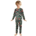 thumbnail image 6 of FORMRS Long Sleeve Top and Pants Pajama Set for Niños 2-Piece Sleepwear, Sizes 18M-8Y, Green Christmas, 6 of 6