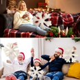 Shappy 3 Pcs Snowflake Winter Throw Pillows Stuffed Snowflake Shaped