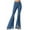 Medium Blue, variant on Womens Juniors Denim High Rise Split Flares (Large, White)