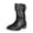Black, variant on Mens Mid Calf Work Boots Ankle Support Lace Up Outdoor Shoes Winter Slip On Footwear For Work Black US:7