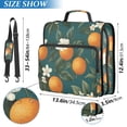 thumbnail image 2 of FORMRS Zipper Binder with Shoulder Strap 2-inch Ring 500 Sheet Capacity File Bag, Retro Floral Orange, 2 of 5