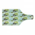 thumbnail image 1 of Floral Cutting Board, Pastel Wildflowers Drawing of Foliage Leaves Nature Inspired Flora, Decorative Tempered Glass Cutting and Serving Board, Wine Bottle Shape, Yellow Green Pale Blue, by Ambesonne, 1 of 1
