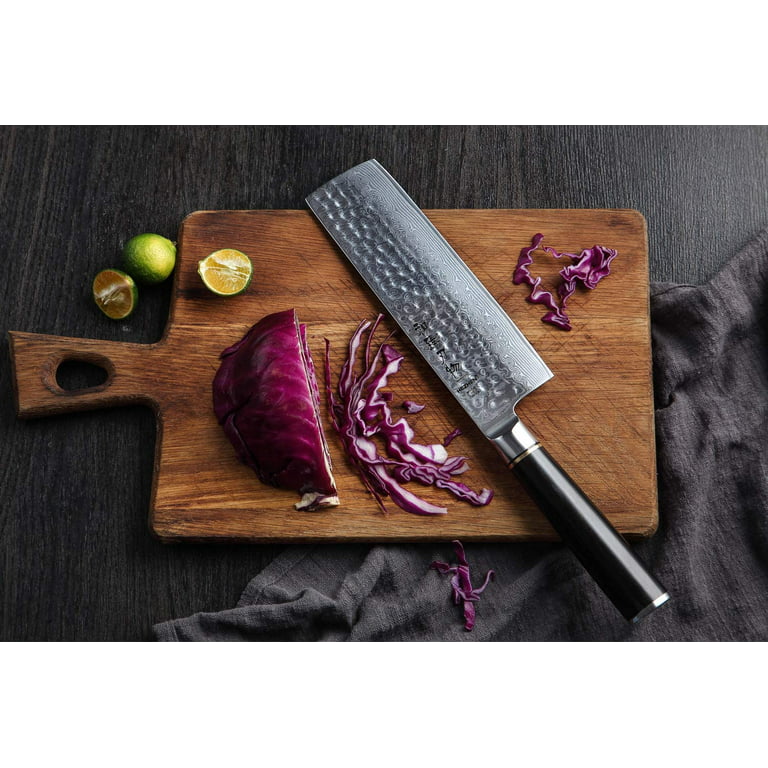 Damascus Steel 6.5 Nakiri Knife – HexClad Cookware