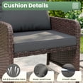 thumbnail image 3 of ELPOSUN 5-Piece Patio Furniture Set, Outdoor PE Wicker Conversation Chairs with Ottoman Underneath, Brown Ratan,Gray, 3 of 8