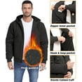 thumbnail image 6 of MANSDOUR Men's Winter Hooded Active Jacket Warm Quilted-Lined Cotton Insulated Casual Outdoor Workwear Coat Black 2XL, 6 of 8