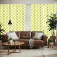 thumbnail image 2 of Ambesonne Green and White Window Curtains, Watercolor Dots, Each 28" W x 84" L, Pale Green and White, 2 of 5