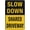 Warning Sign 4, variant on Slow Down - Shared Driveway Aluminum Metal Signage - 8"x12", With Symbol, Weatherproof - Townhouse, Condo, Shared Property, Rural Drive