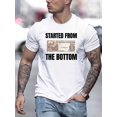 thumbnail image 1 of Commencé par le Bas T-Shirt Imprimé, T-Shirts pour Hommes, T-Shirt Décontracté à Manches Courtes pour l'Été, 1 of 6