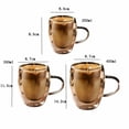 thumbnail image 2 of Double Layer Glass Cup with Handle - 8.5 oz Insulated Coffee Tea Mug, Heat Resistant Milk Cup for Home, Office, Dishwasher Safe, White, Size S, 2 of 3
