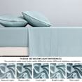thumbnail image 3 of Ultra Soft Cooling Bamboo Bed Sheet Set - 100% Bamboo, Breathable, Deep Pocket, Temperature Regulating, Hotel Quality, Full Size, Spa Blue, 3 of 8