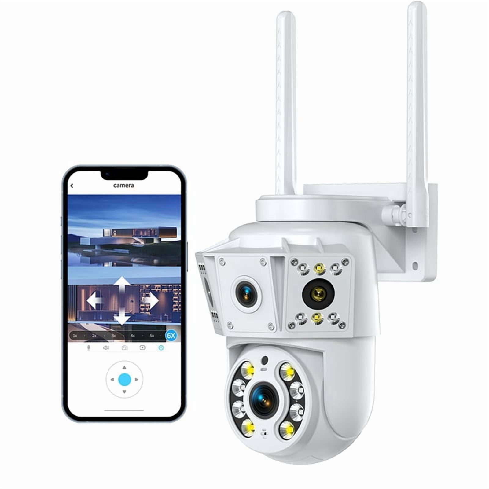 1080P Wireless WIfi Camera Outdoor Multi Lens Surveillance Camera, Two Way Intercom Night Vision Baby Monitor