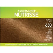 Garnier Nutrisse Ultra Coverage Nourishing Hair Color Creme, Deep Light Golden Brown (Toffee Nut) 630, 1 kit