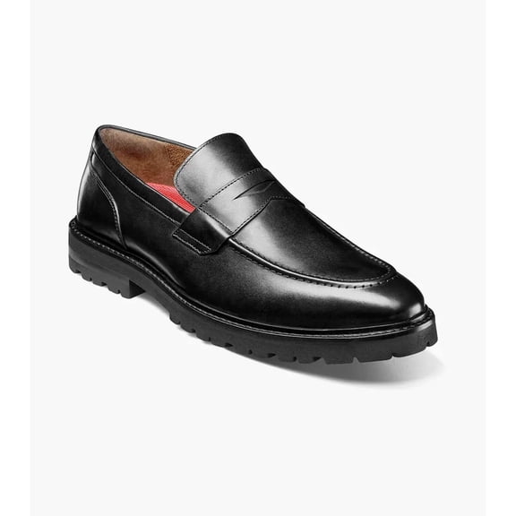 Stacy Adams Mens Hayes Moc Toe Penny Slip On  Loafers Dress Shoes