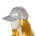 thumbnail image 3 of Audhol Baseball Cap New Fashion Unisex Pure Color Sequined Hats Baseball Caps Dad Hats Silver One Size, 3 of 3
