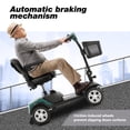 thumbnail image 5 of Folding Mobility Scooter for Seniors, Zarler Electric Powered Wheelchair Device for Travel, 4 Wheels, Green, 5 of 9