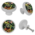 thumbnail image 4 of Frog Fluorescent Drawer Pulls with Screws - Round 4-Pack, Glow-in-the-Dark Knobs for Cabinets, Wardrobes, Dressers - Cupboard Handles, Fluorescence Pulls, 4 of 6