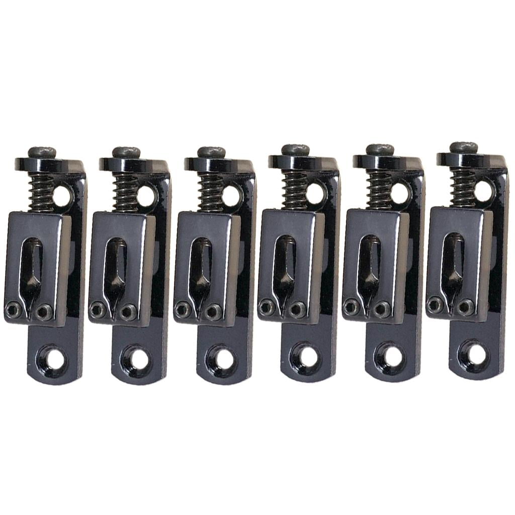 Dualoai 2 Colors Individual Single Bridge Saddles for 6 String Electric Guitar Parts