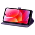 thumbnail image 3 of Feishell Embossed PU Leather Wallet Phone Case for Motorola Moto G Power (2022) 6.5 inch,Full Protection Magnetic Clasp Flip Stand Card Slots Shockproof Protective Cover with Hand Strap,Purple, 3 of 7