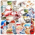 thumbnail image 1 of Juego de pegatinas de béisbol de vinilo impermeable para botellas de agua, 100 unidades, 1 of 2