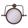 Retro Dot Collection Wall Mounted Swivel Make-Up Mirror 8 Inch Diameter with 4X Magnification