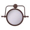 Retro Dot Collection Wall Mounted Swivel Make-Up Mirror 8 Inch Diameter with 4X Magnification