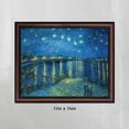 thumbnail image 7 of Starry Night Over the Rhone by Vincent Van Gogh Framed Wall Art Print for Living Room or Bedroom Home Decor, 11x14, 2439, 7 of 7