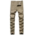 thumbnail image 5 of Lars Amadeus Business Checked Trousers for Men's Straight Leg Flat Front Plaid Dress Pants, 5 of 6