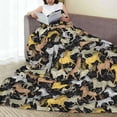 thumbnail image 6 of Salouo The running horses Print Bed Blankets, Flannel Blanket Comfortable Air Conditioning Blanket Lightweight Blanket for Sofa Bed Travel & Couch-80"x60", 6 of 7