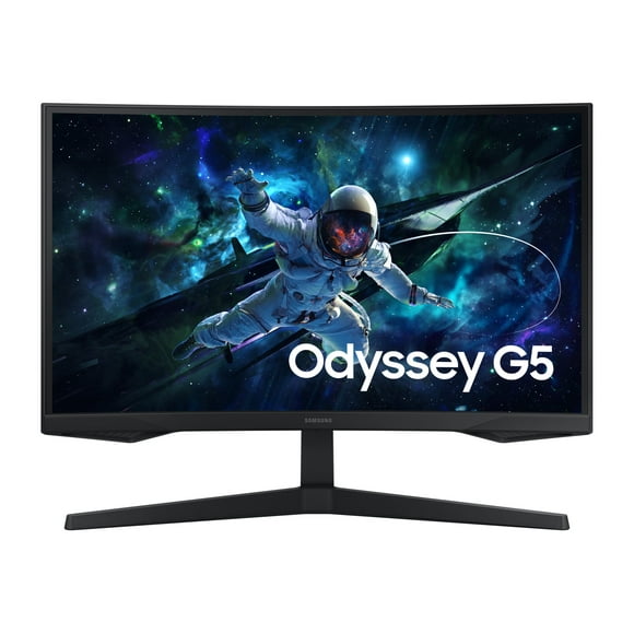 Samsung Odyssey G5 S27CG550EN - G55C Series - LED monitor - gaming - curved - 27" - 2560 x 1440 QHD @ 165 Hz - VA - 300 cd/m�� - 2500:1 - HDR10 - 1 ms - HDMI, DisplayPort - black