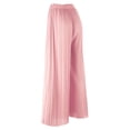 thumbnail image 2 of Made by Johnny Women's Pleated Wide Leg Pants with Elastic Waist Band L PINK, 2 of 6