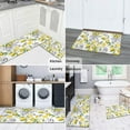 thumbnail image 6 of 2 Piece Modern Lemon Rug Kitchen Rug Set, Decor Kitchen Rugs, Absorbent Non-Slip Washable Floor Mats, Home Indoor Runner Rugs 17"x47"+17"x30", 6 of 7