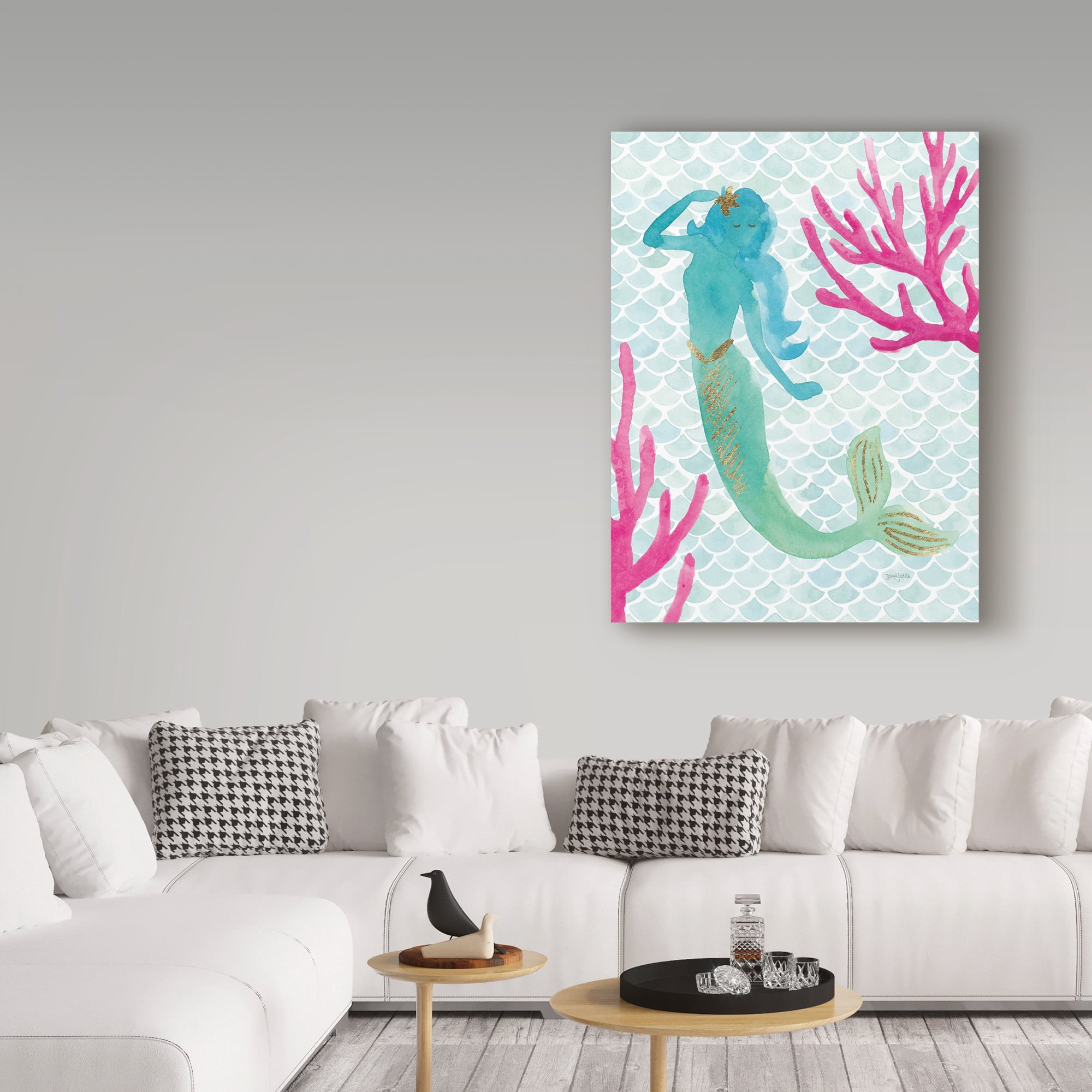 Trademark Fine Art 'Mermaid Friends II' Canvas Art by Jenaya Jackson