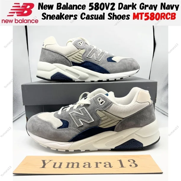 New Balance 580V2 Dark Gray Navy Sneakers Casual Shoes MT580RCB Men's Size