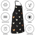 thumbnail image 6 of Bingfone Funny Chicken Apron Gifts For Men, Women Professional Grade Chef Apron for Kitchen,BBQ & Grill, 6 of 8