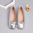 thumbnail image 5 of Willtoo Square Toe Bow Ballet Flats for Women, Dressy Ballerina Flats Comfortable Slip On Shoes for Walking, 5 of 6