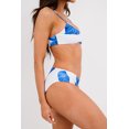 thumbnail image 3 of ABPHQTO Traje de baño de bikini con estampado de hojas tropicales azul cielo para mujer con falda de playa, 3 of 5