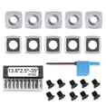 thumbnail image 1 of 10Pcs 13.8mm Square Carbide Inserts Cutters for Diy Wood Lathe Turning Tools, 1 of 8